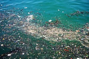 The Great Pacific garbage patch is a Texas-sized concentration of plastics, chemical sludge, and other debris that have been trapped by the currents of the North Pacific Gyre, the circular current that flows in a clockwise circle from North America to Asia.